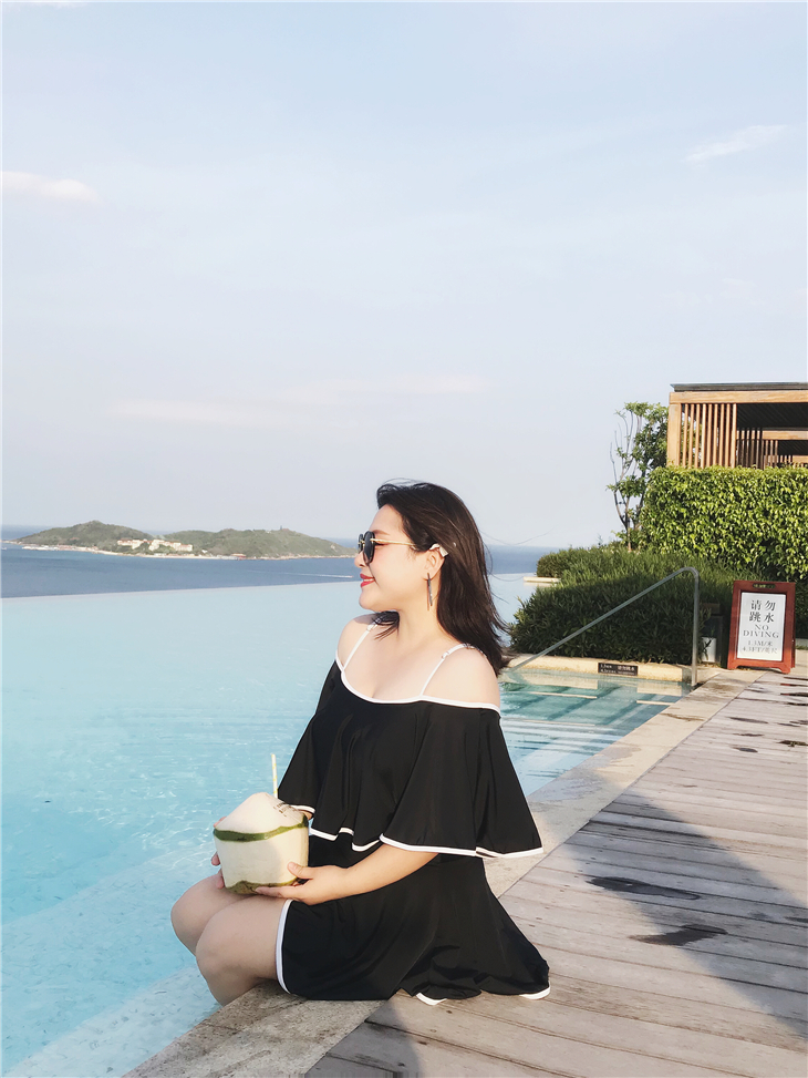 Mùa hè 2018 mới lửng xù bên hông áo tắm size lớn một mảnh áo tắm béo mm thời trang đồ bơi hot hot mùa xuân bikini một mảnh đi biển