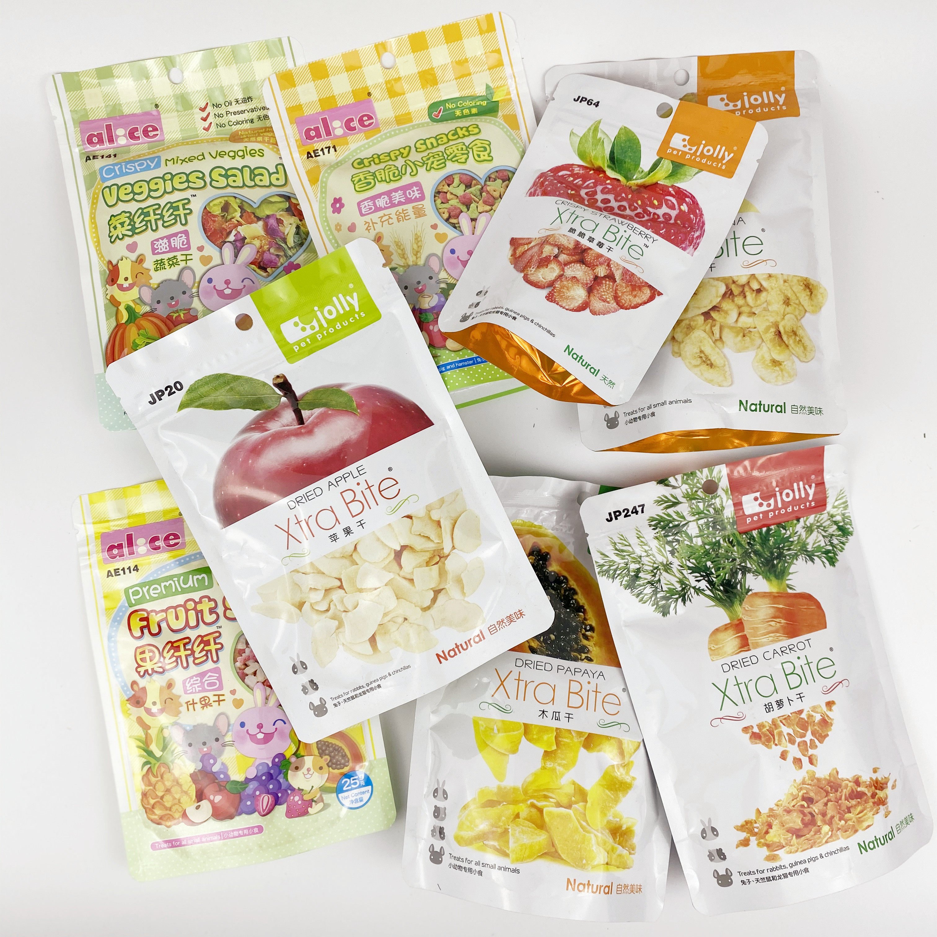 Jolly snacks alice rabbit dragon cat fruit dry vegetables dry snack hamster Dutch pig guinea pig