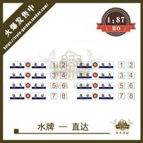 1 87 China train model Universal sticker direct train number car carriage water brand direction sign