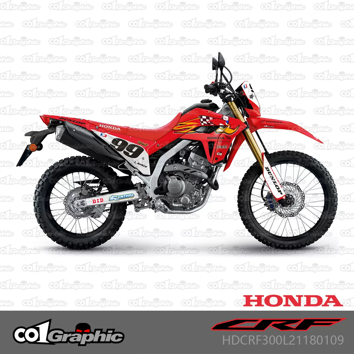 Применимый наклейка на внедорожный мотоцикл Honda CRF250L/300L 21-23 для модификации