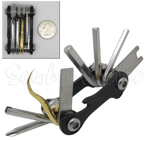 Scuba Choice Taiwan Made 2 5 DIVING SPECIAL STAINLESS STEEL MULTIFUNCTION MINI REPAIR TOOL