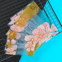  Pink cherry blossom snowflake crisp nougat packaging bag Candy baking cookies machine sealing bag egg yolk crisp moon cake packaging bag