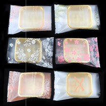  Mooncake frosted crisp packaging bag Cookies egg yolk crisp snowflake flower tea fruit translucent machine-sealed packaging bag Fun
