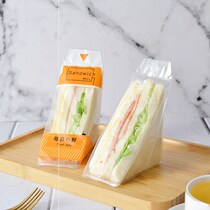  Sandwich wrapping paper Sandwich bread packaging bag transparent disposable food triangle bag household customization
