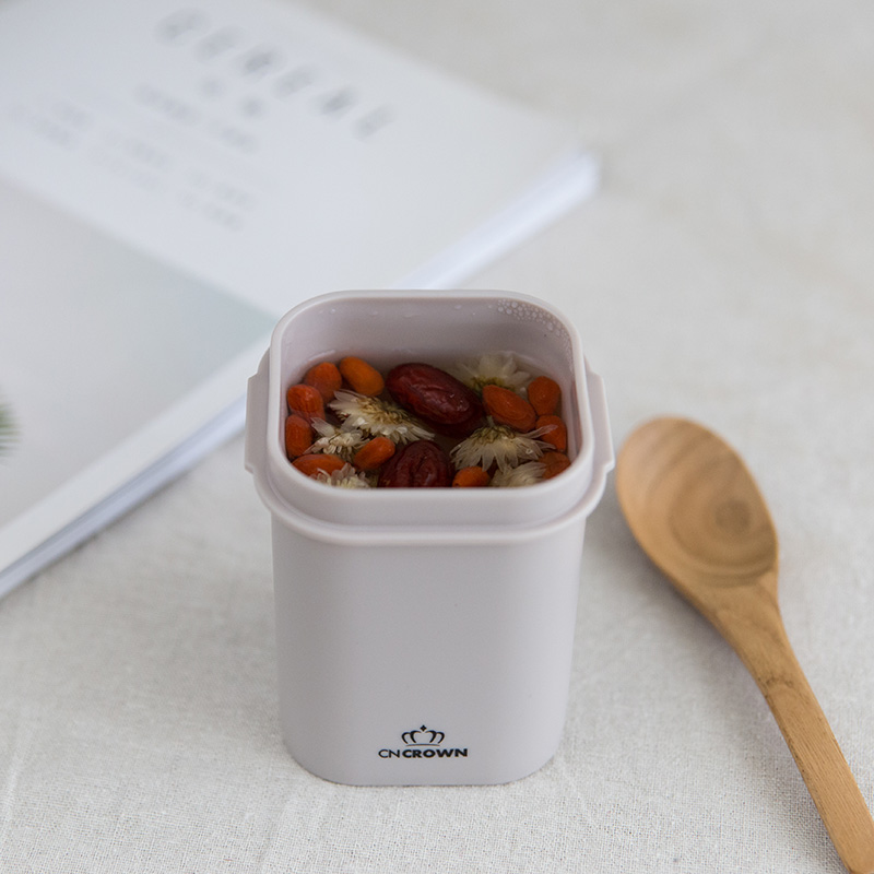 Coron Portable Sealed Leak Proof Microwave Heated Water Cup with Lid Soup Cup Jar Milk Breakfast Cup Drink Porridge Cup