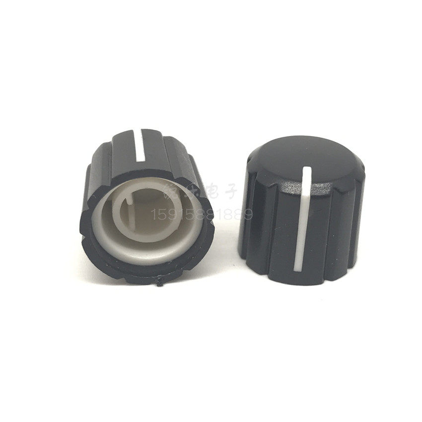 Bicolor knob plastic semicircle 270-degree knob 14 5X13 3mm Half-axis knob power amplifier volume potentiometers