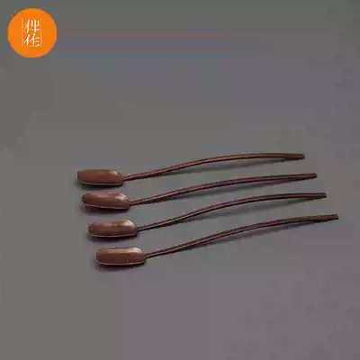 Powder spoon big lacquer incense road accompanied by original brand golden lacquer art maqui painting material tools lacquerware handicraft