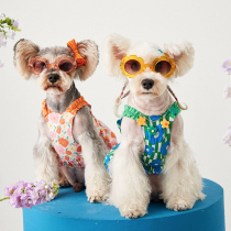 Pet Flowers Dresses Small Dogs Teddy Bib Bear BombBeauty Dogfight Vest Harnesses Even Dress Cat Dog Summer Thin Clothes