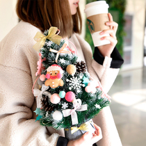 Christmas tree castle decoration music music box girl gift non-woven creative handmade diy material bag