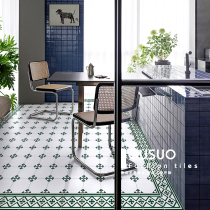 Fun House Moroccan green matching small tiles Nordic kitchen bathroom tile balcony wall tiles tiles