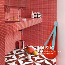 Fun place poor wind retro famous small flower brick kitchen balcony wall tile bathroom toilet toilet