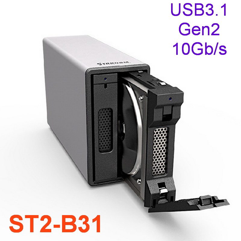 ST2-B31 USB3.1 Gen2 10Gb Aluminum Array Cabinet RAID Enclosure supports Raiden 3USB4