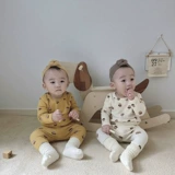 Детское нижнее белье, хлопковый комплект для младенца, осенняя пижама, зимний комбинезон для новорожденных