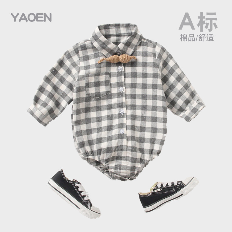 Hip clothes Baby early spring jumpsuit Out hugging clothes Spring and autumn baby early spring clothes Female baby triangle coat