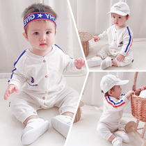 Internet Red Infant Spring Autumn Clothes Out Crawling Suit Newborn Boomer Cute Cuddler Cuddler AIR BABY CONJOINED KHACLOTHES