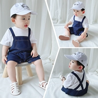 Синие подтяжки, боди