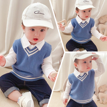 Online Red Infant Spring Autumn Clothing Outgoing Knit Machia Newborn Children Sweater Sweater Ultra-Ocean Male Baby Travel Clothes