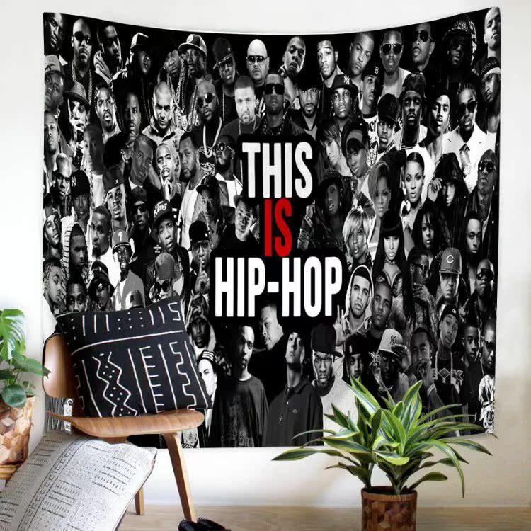 Hip hop Châu Âu và Mỹ cá tính trang trí tường tấm thảm nền khăn trải bàn phòng ngủ phòng khách treo tường vải phân vùng rèm - Tapestry thảm treo tường phòng ngủ