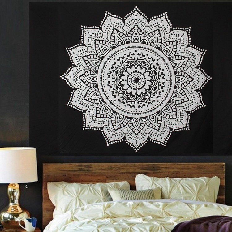 Lớn 148 * 200 Mandala Tapestry Trang trí tường Vải Vải Khăn trải bàn Vải sống Phân vùng Vải Vải Tường tấm thảm treo tường