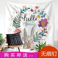 Cartoon Bunny Treo INS Phòng ngủ Trang trí Vải Tấm thảm Trang trí tường Tấm thảm Tấm vải Khăn trải bàn thảm treo tường decor	