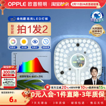 Op Lighting Led Full-Spectrum Eye-Protection Ceiling Light Panel Retrofit Round Light Board Energy-Saving Lamp Core Bulb Light Strip