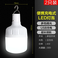 [2 установки] Зарядка светодиодных пузырьков шарика [4W] [Белый свет]