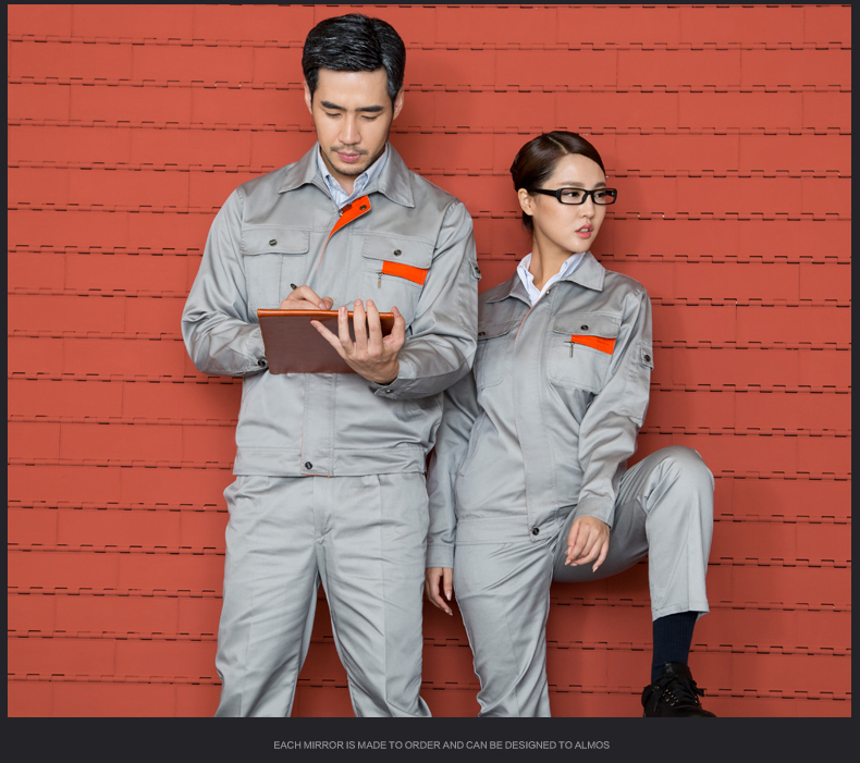 Workwear nam dài tay tùy chỉnh hội thảo overalls doanh nghiệp nhà máy dịch vụ sửa chữa tự động bảo hiểm lao động dịch vụ sửa chữa máy thiết lập in thêu từ áo nam