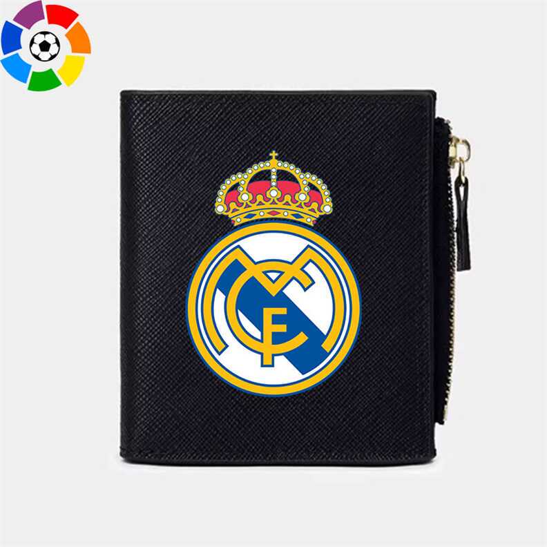 New Men's and Women's Personalized Sports Wallet Short Style with Zipper and Wallet Huangma Football Vertical Armor Ronaldo Peripherals