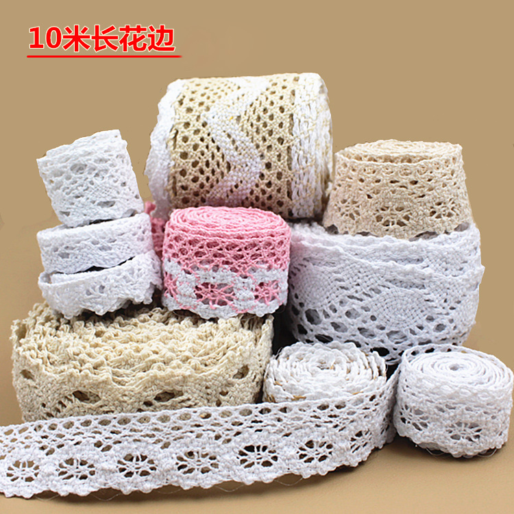 Pure cotton lace accessories DIY hand-decorated curtain tablecloth sofa clothes lace fabric water-soluble mesh