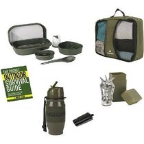 SNUGPAK survival 5-piece set with Camper bag wildo tableware ndur net kettle stove head survival guide