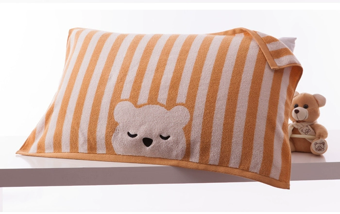 Vàng số chính hãng Cotton ngây thơ Gối sọc Snooky Bear S2131WH Cotton thoải mái vài - Khăn gối