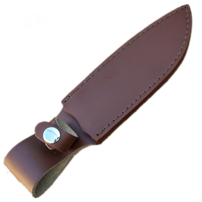 Genuine leather knife set two-layer cowhide holster protective cover knife holster portable wear belt leather sheath knife sheath leather knife shell