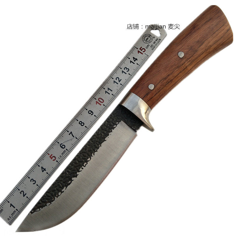 Handmade knife forged with knife cut flesh cut flesh small knife outdoor small straight knife with anti-body knife wilderness knife sharp