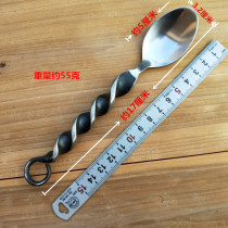 Forged Dining Spoon Knife Fork Kits of Camping Supplies Stainless Steel Cutlery Western Dining Knife Dining Fork Featured Jumpsuit and Cooking Portable