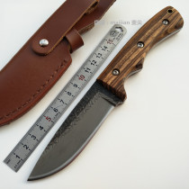 Handmade knife split knife meat cutter selling meat knife outdoor camping small straight knife sharp fruit knife forging knife thickening