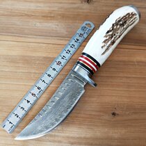 Handmade knives Damascus hunting knives collector knives small straight knives fruit knives eating meat knives Sabre knives