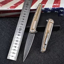 Knife-proof folding knife carry-on knife sharp water fruit knife portable knife high hardness outdoor small knife D2 steel Army knife