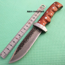 Handmade knife forging tactics Damascus pattern steel straight knife outdoor survival sharp saber self-defense knives collection