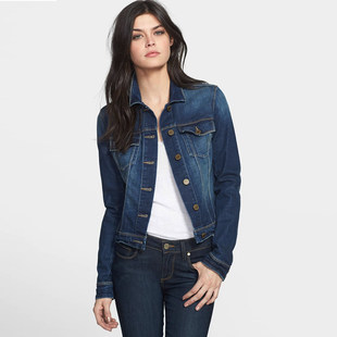 Весенняя темная ретро короткая джинсовая куртка, свободный крой