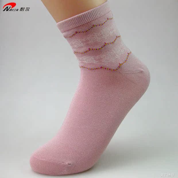 Vớ cotton nữ bằng sợi tre Nile đích thực mùa xuân và mùa hè ngắn nữ nhà nước vớ bốn mùa vớ khử mùi cotton mỏng thấm mồ hôi 4250 tất off white