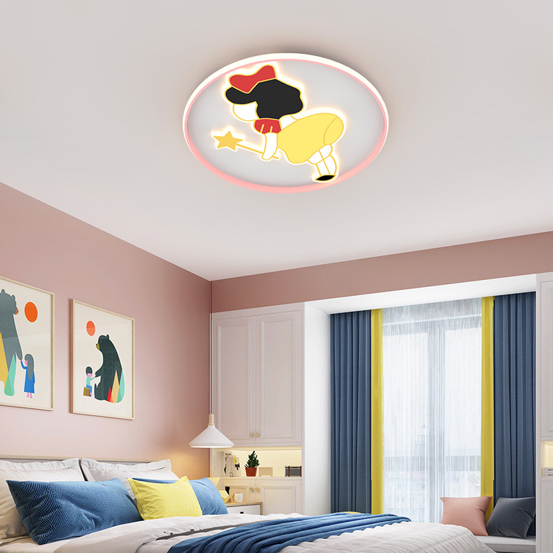 Children's lamp Girls Nordic creative cozy Romantic Eyes Led Cartoon Light White Snow Princess Room bedroom suction light