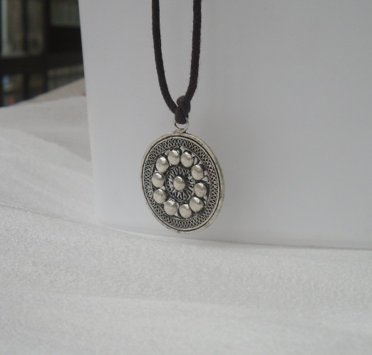 Miao silver pendant accessories original DIY necklace silver pendant Miao silver hand woven silver pendant with antique silver pendant
