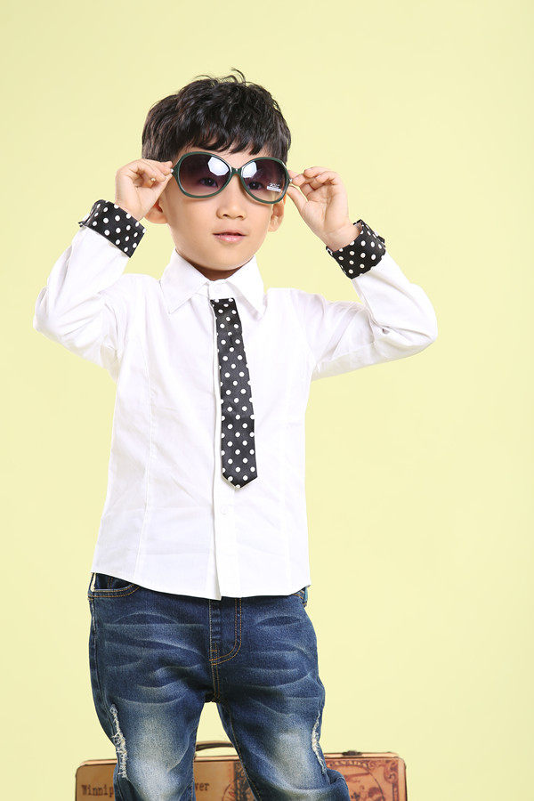 Chemise garcon à manche longue - Ref 2078204 Image 9