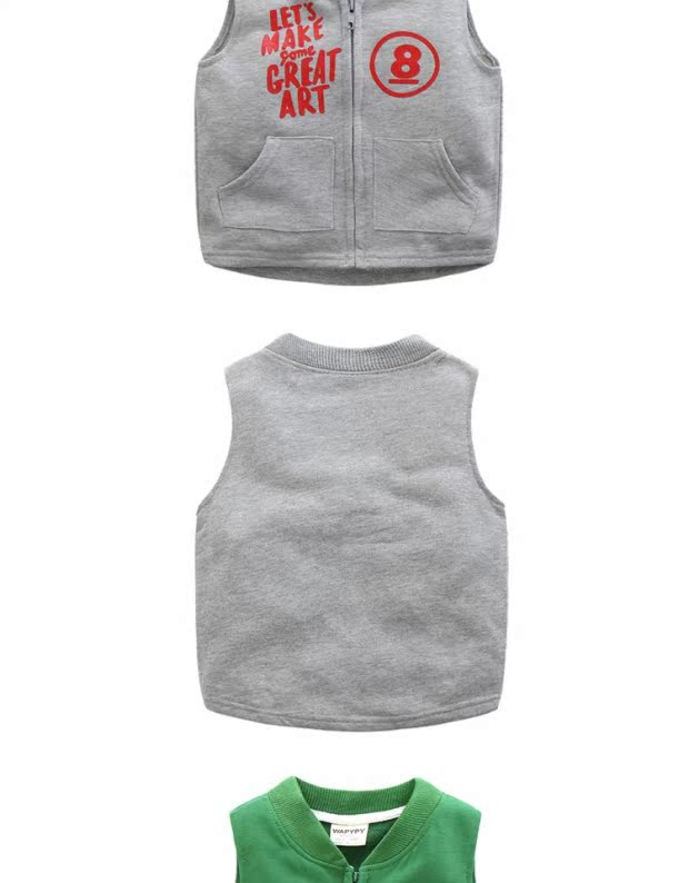 Áo vest trẻ em khóa kéo Trẻ em mùa xuân và mùa thu 2018 áo gile xốp cho bé