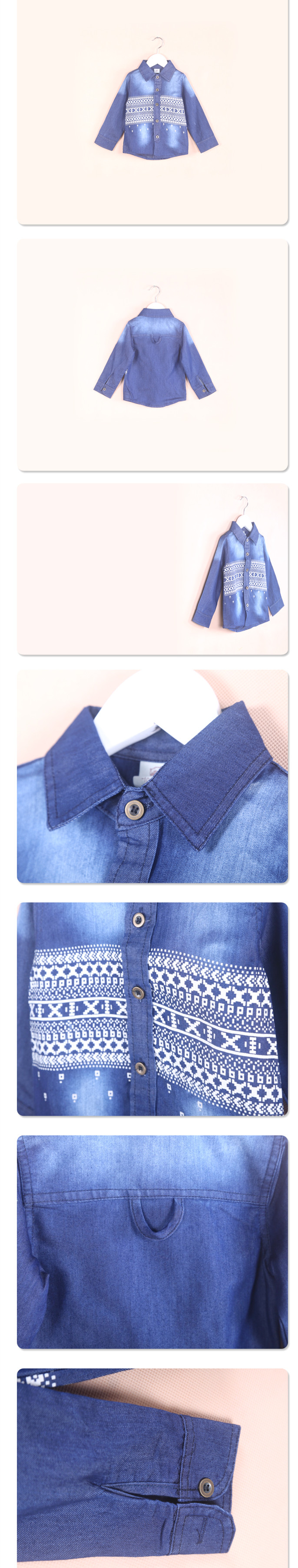 Chemise garcon à manche longue en toile - Ref 2082558 Image 24