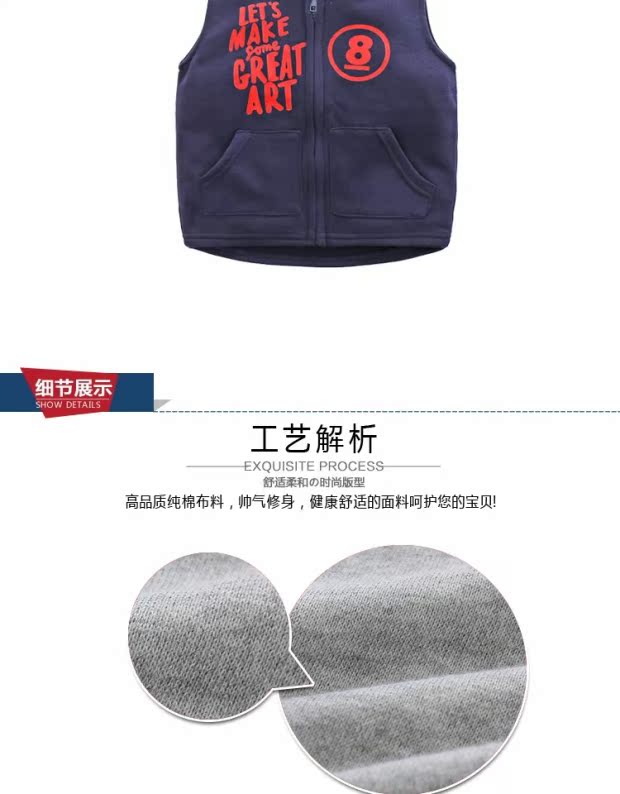 Áo vest trẻ em khóa kéo Trẻ em mùa xuân và mùa thu 2018 áo gile xốp cho bé