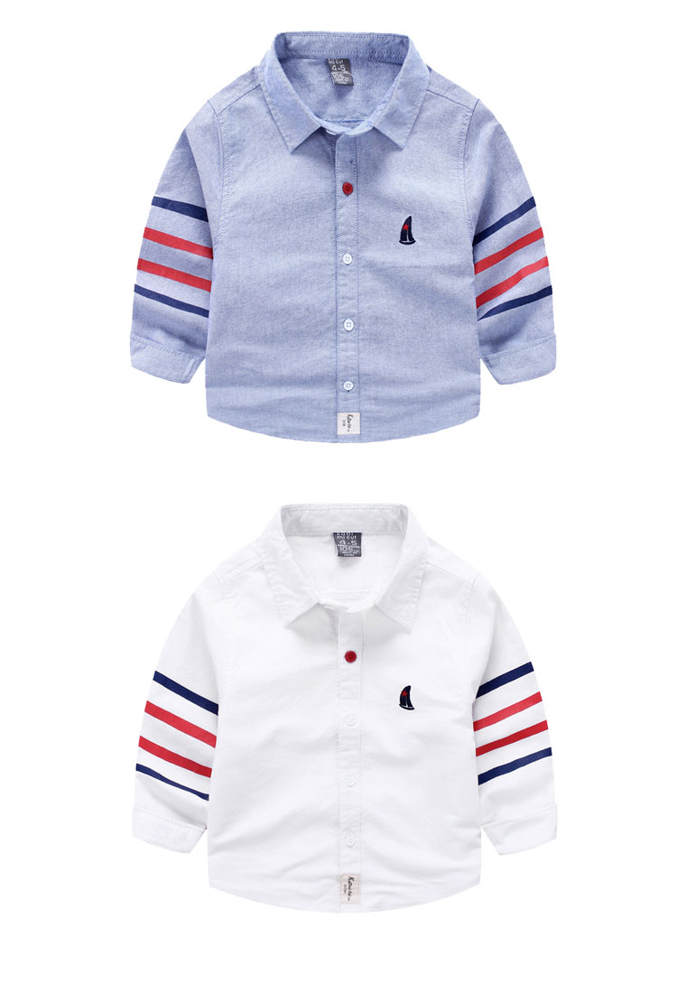 Chemise garcon à manche longue en toile - Ref 2082551 Image 12