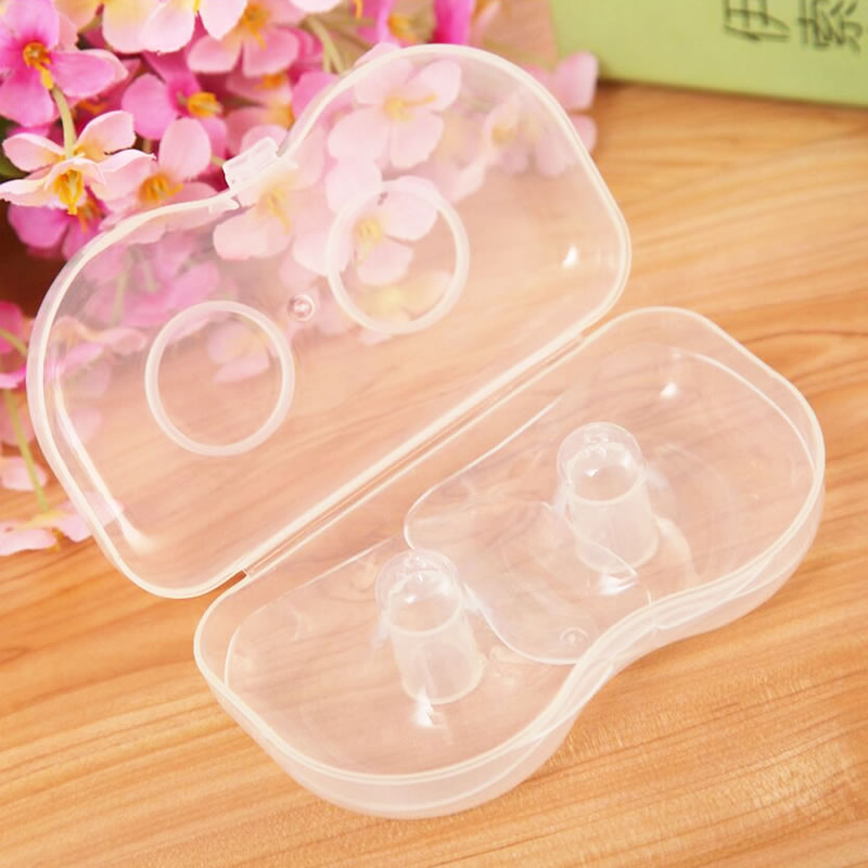 Breast Shield Bra Nipple Bed Pack 2pcs with portable box Short recessed flat anti-pain