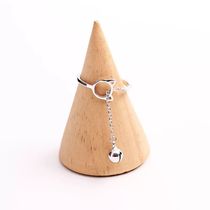 Special] Soft company Japanese personality Smart Bell kitten 925 sterling silver ring anti-allergic ring