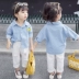 Áo sơ mi nữ phiên bản Hàn Quốc cho bé sơ mi quần áo trẻ em gas ngoại áo sơ mi denim tay dài 2019 thu mới - Áo sơ mi áo sơ mi bé trai size đại Áo sơ mi